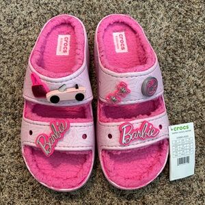 NWT Crocs Classic Cozzzy Slip On Sandal Barbie Electric Pink Women's Size 12